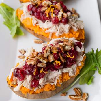Roast Turkey and Cranberry Stuffed Sweet Potatoes 